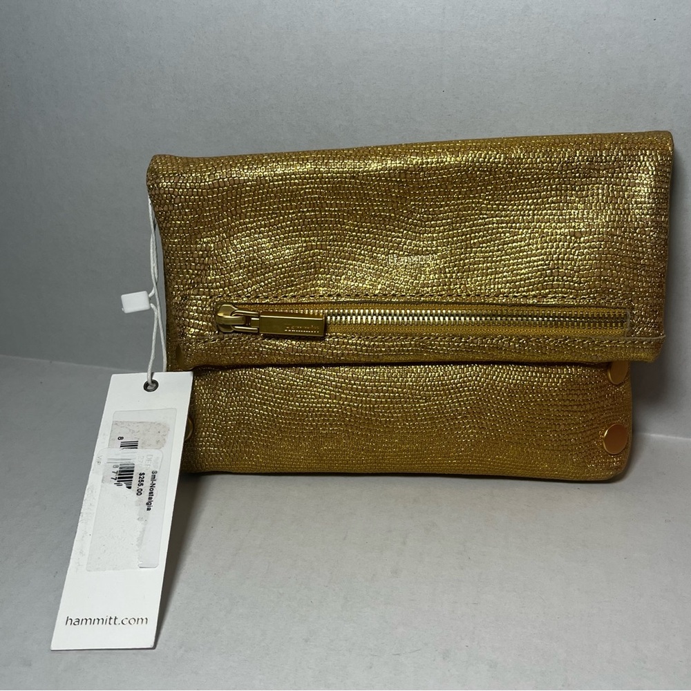 Hammitt VIP SML Nostalgia Gold Zip Foldover Bag NWT Crossbody